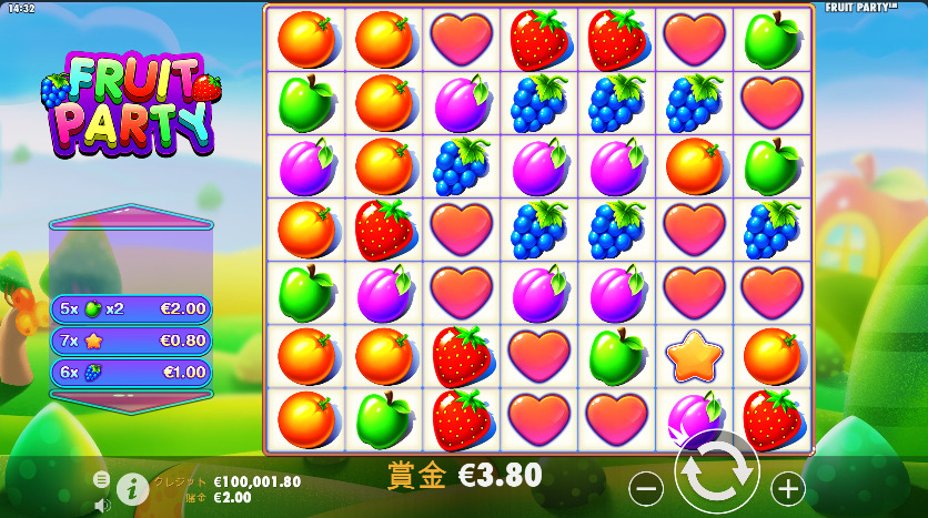 ステークカジノ　面白いスロットゲーム　Fruit Party